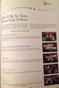 Alfasail Klivya 2007 İYK Trofesi (Kaynak İstanbul Yelken Ocak 2008)