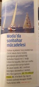 Alfasail Petek 5 Ekim 2013 TAYK Sonbahar Kupası 1. Ayak (Kaybak Yacht Kasım 2013)